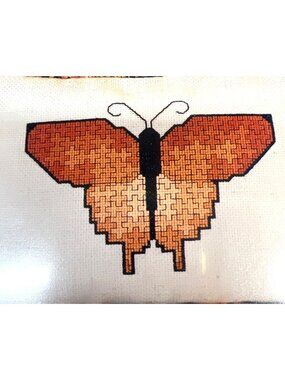RARE Puzzle Butterfly Cross-Stitch Pattern By Simply Old-Fashioned